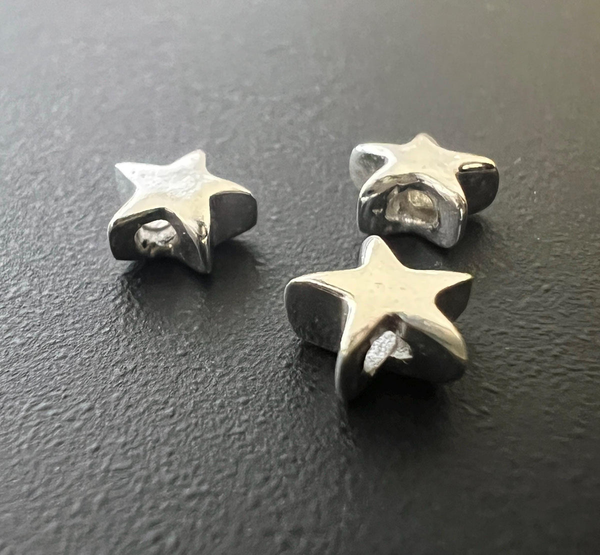 Stern, 925-Silber, glatt, 6 × 2,5 mm | B46