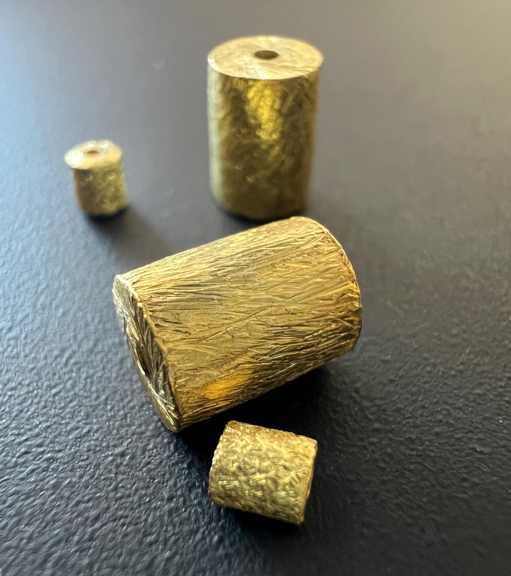 Cylinder / roller, gold-plated 925 sterling silver, 3 mm & 8 mm