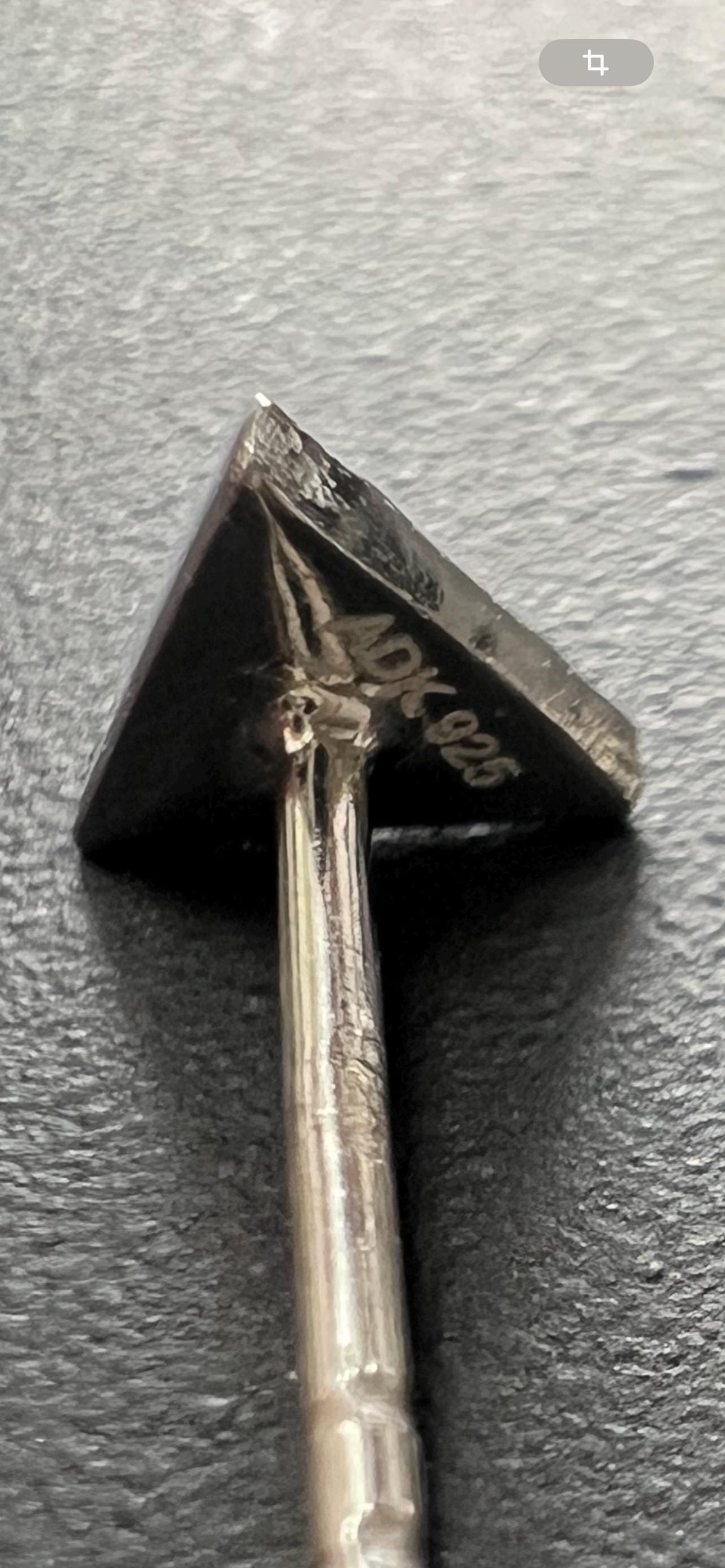 Dreieck Ohrstecker 925-Silber, gebürstet, 5 mm | T75