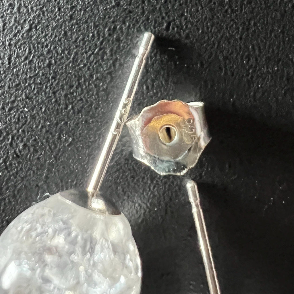 Ohrstecker Bergkristall oder Amethyst, 925-Silber, 8 mm