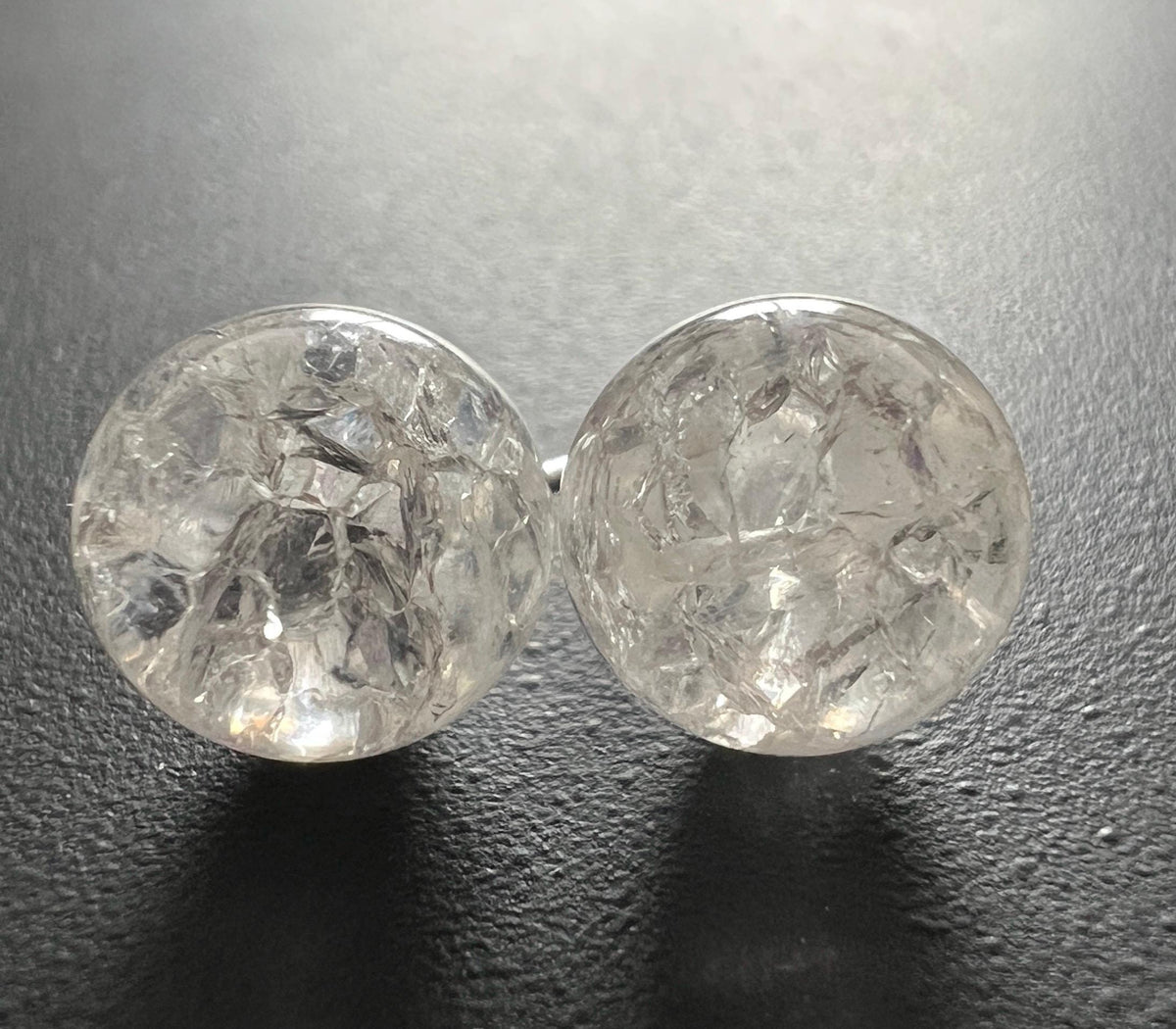 Ohrstecker Bergkristall oder Amethyst, 925-Silber, 8 mm