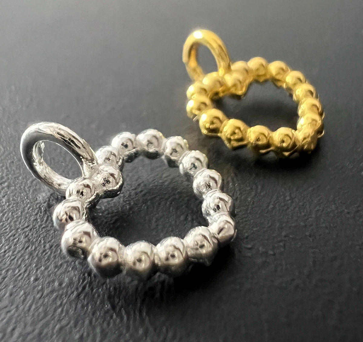 Herz Anhänger 925-Silber oder vergoldet, 10 × 10 mm