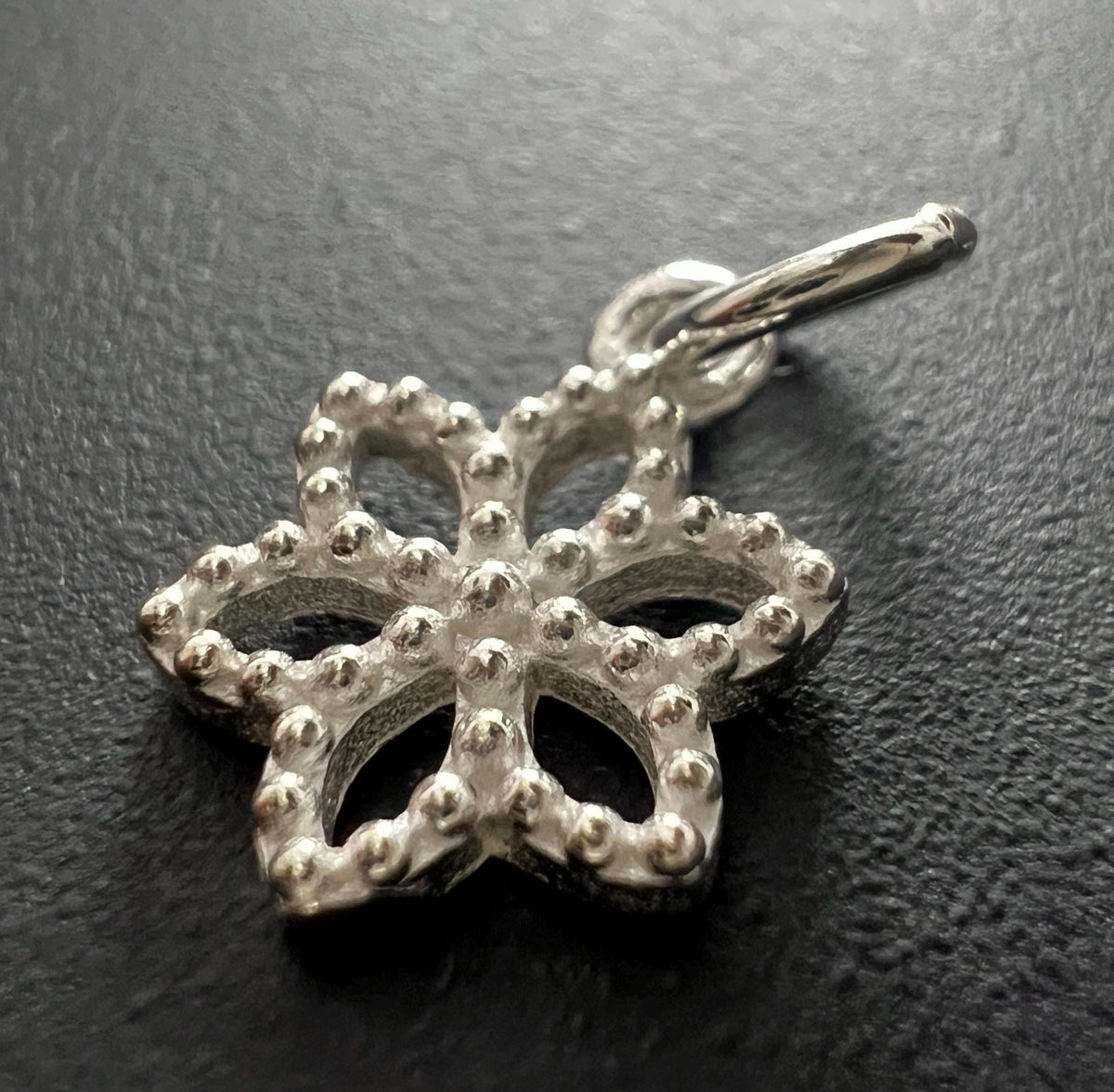 Blumen Anhänger 925-Silber, Kugelblume, 10 mm | T92