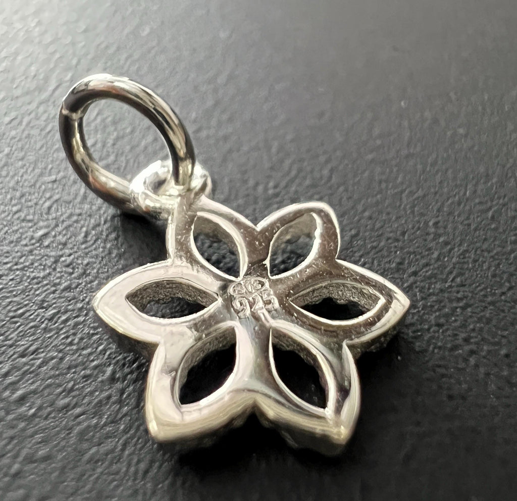 Blumen Anhänger 925-Silber, Kugelblume, 10 mm | T92