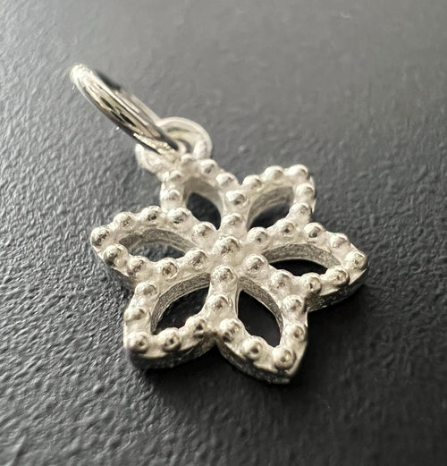 Flower pendant 925 silver, globe flower, 10 mm | T92