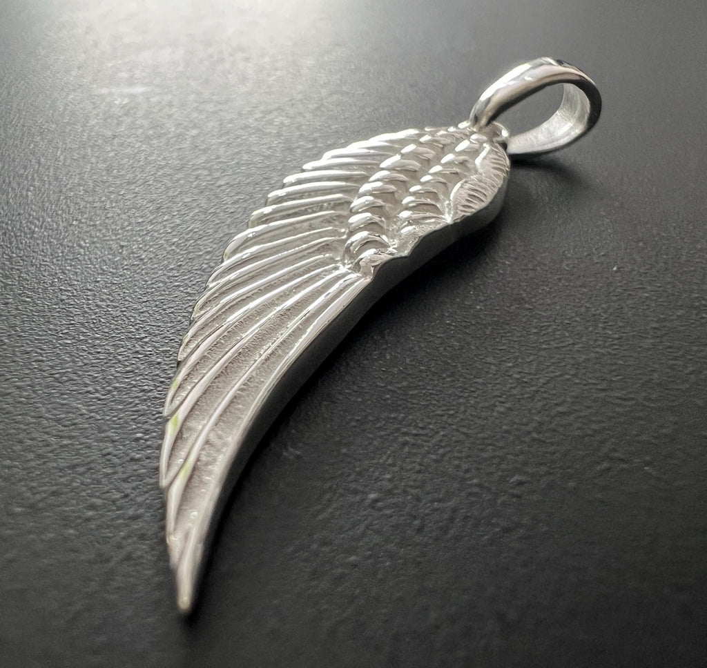 Flügel Anhänger 925-Silber, 12 × 35 mm | T93