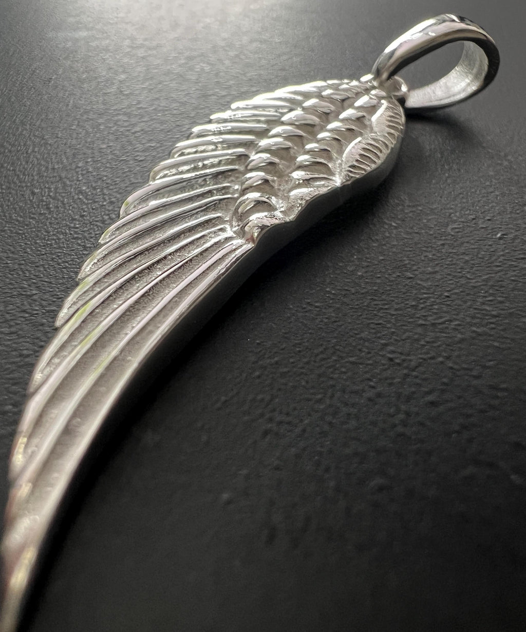 Flügel Anhänger 925-Silber, 12 × 35 mm | T93
