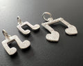 Music note pendant 925 silver, 10 mm & 18 mm, 2 variants