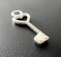 Schlüssel Anhänger 925-Silber, 7,5 × 20 mm - T104