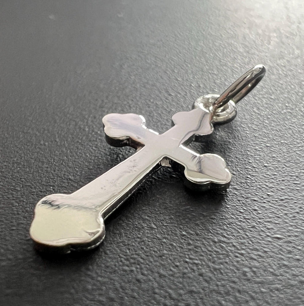 Kreuz Anhänger 925-Silber, 12 × 22 mm | T108