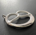 Pretzel charm 925 silver or gold-plated, 2 versions