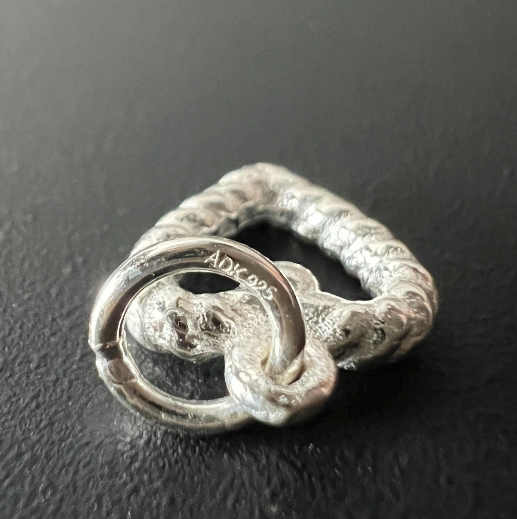 Heart pendant 925 silver, 10 mm - T118