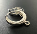Creolen mit offener Öse 925-Silber oder vergoldet, 15 × 17 mm
