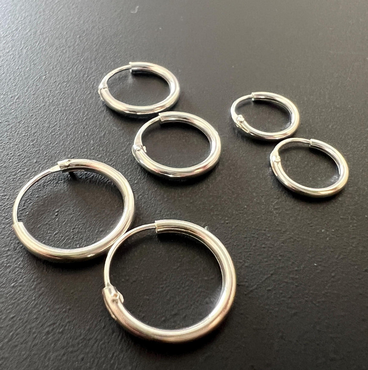 Creolen 925-Silber, extra klein, 10 – 14 mm