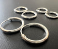 Creole earrings 925 sterling silver, extra small, 10 – 14 mm