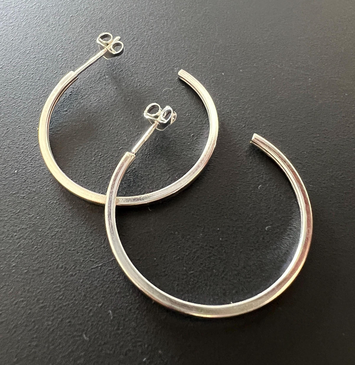 Creolen 925-Silber, offen, eckig, 30 mm | BX6