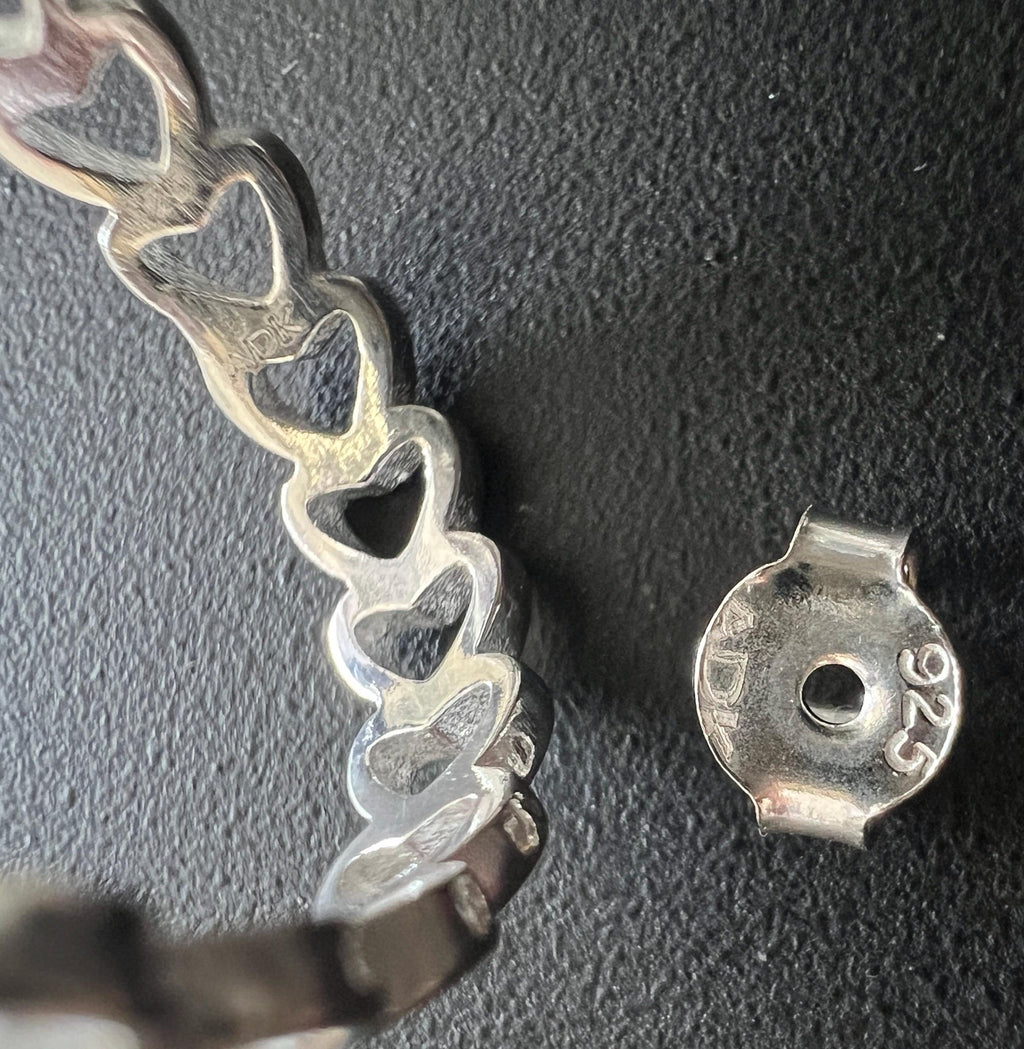 Creolen 925-Silber, offen, Herzen | BX7