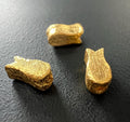 Fish pearl, 925 silver or gold-plated, brushed, 6 × 3 mm