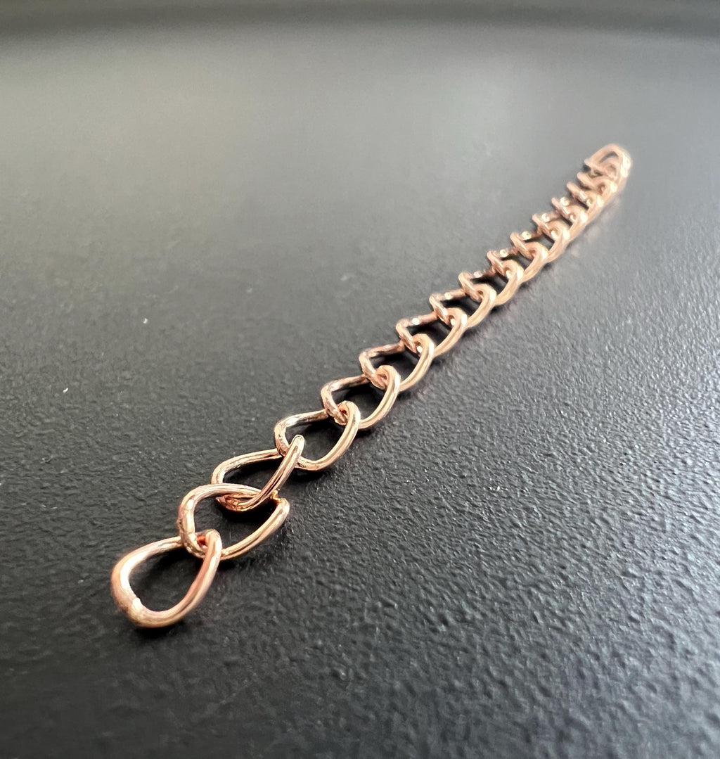 Verlängerungskettchen 925-Silber vergoldet & roségold, 5 cm