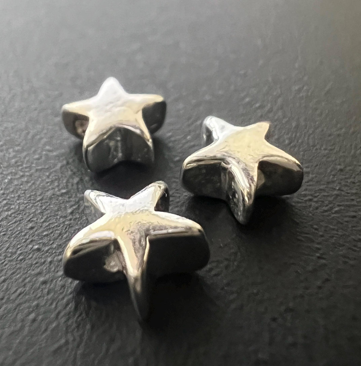 Stern, 925-Silber, glatt, 6 × 2,5 mm | B46
