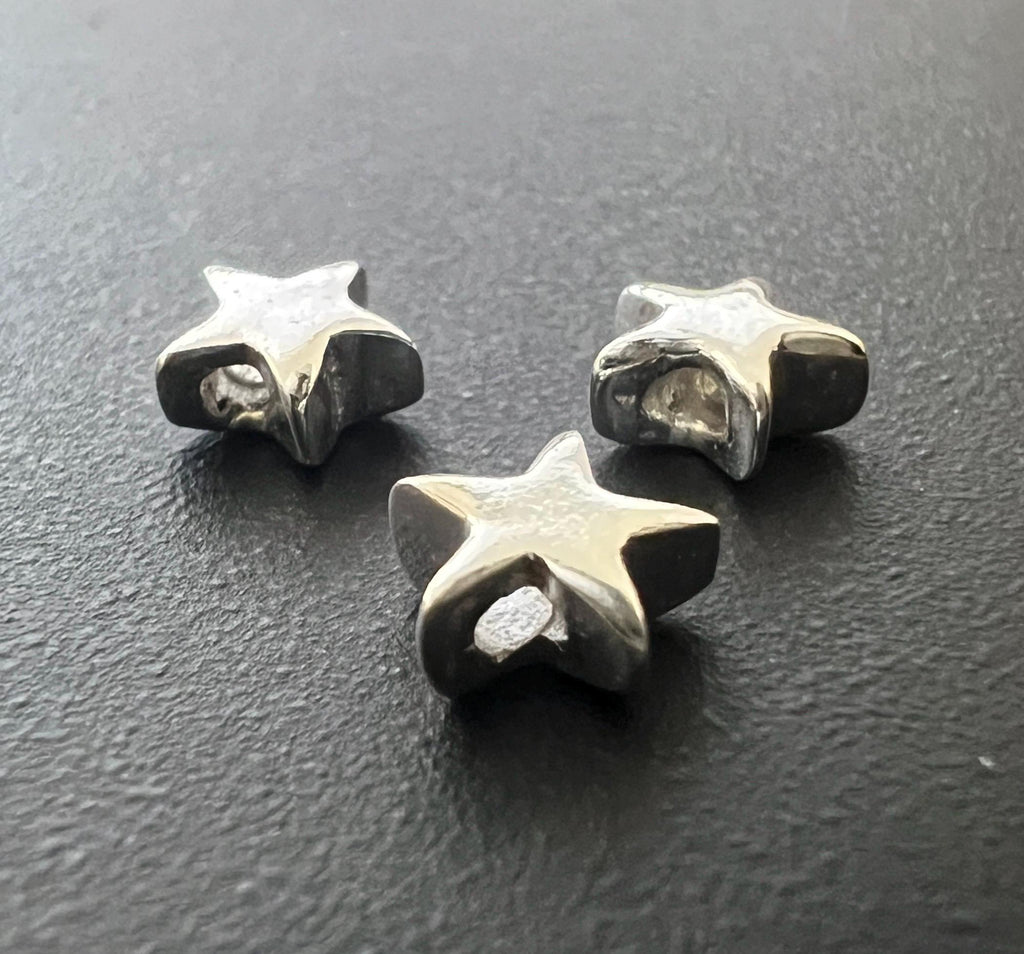 Stern, 925-Silber, glatt, 6 × 2,5 mm | B46