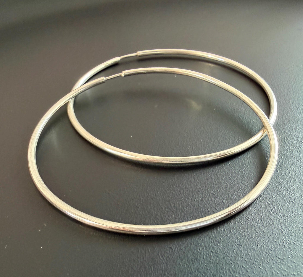 Creolen 925-Silber, geschlossen, 10 – 70 mm