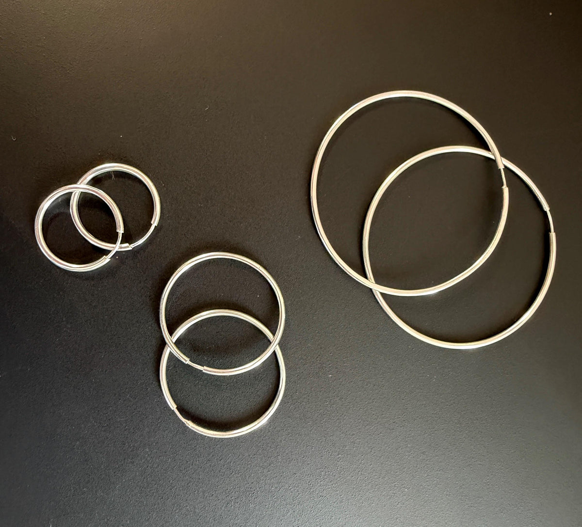 Creolen 925-Silber, geschlossen, 10 – 70 mm