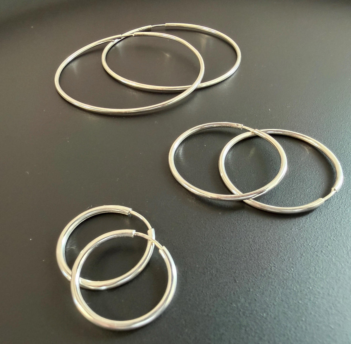 Creolen 925-Silber, geschlossen, 10 – 70 mm