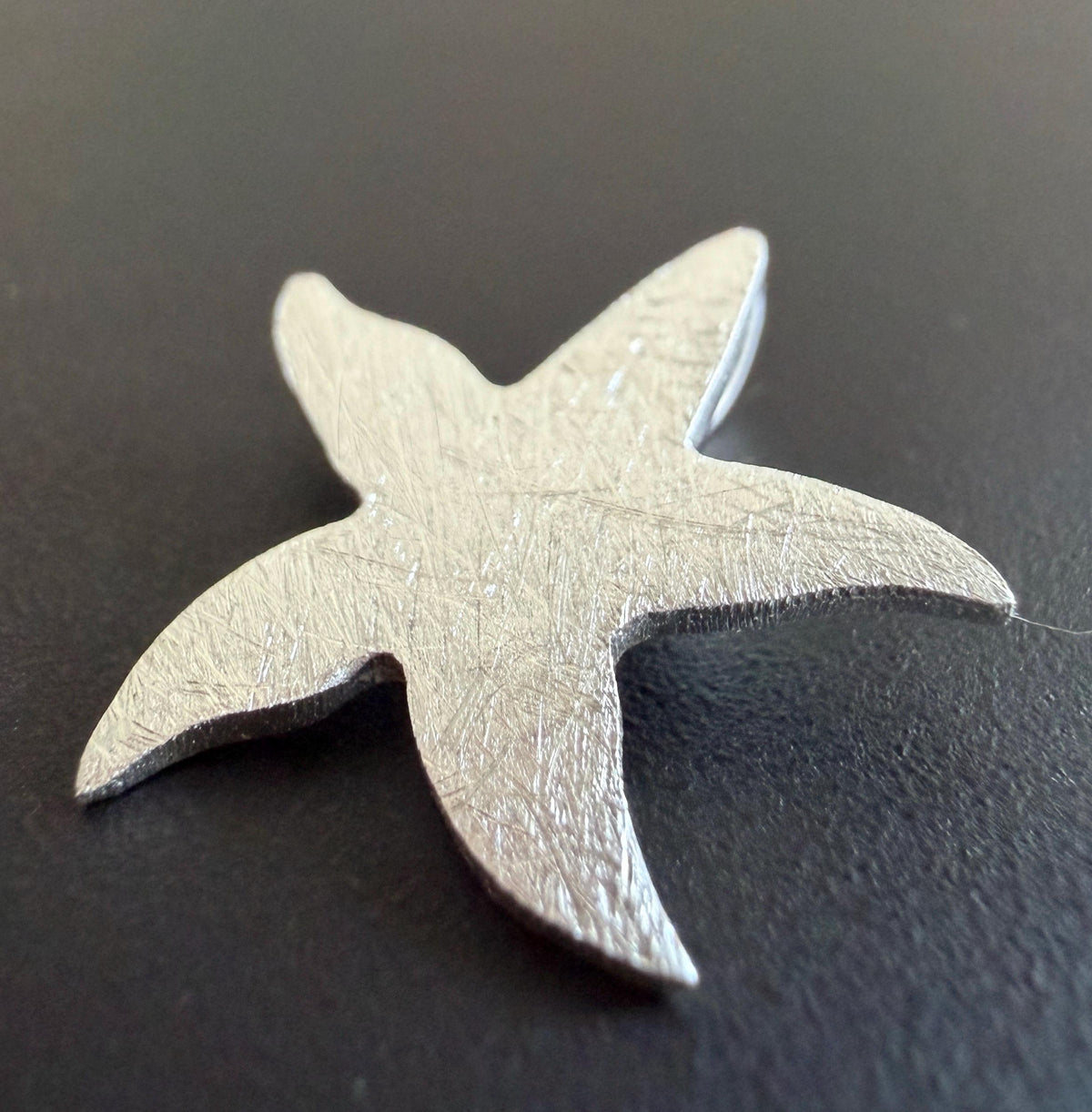 Seestern Anhänger 925-Silber, gebürstet, 17 mm | T76