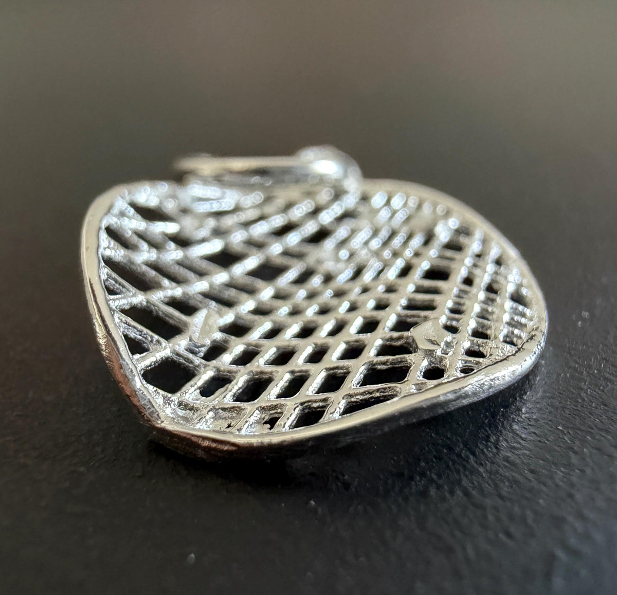 Anhänger rund, Gitter, 925-Silber, 16 mm | T60