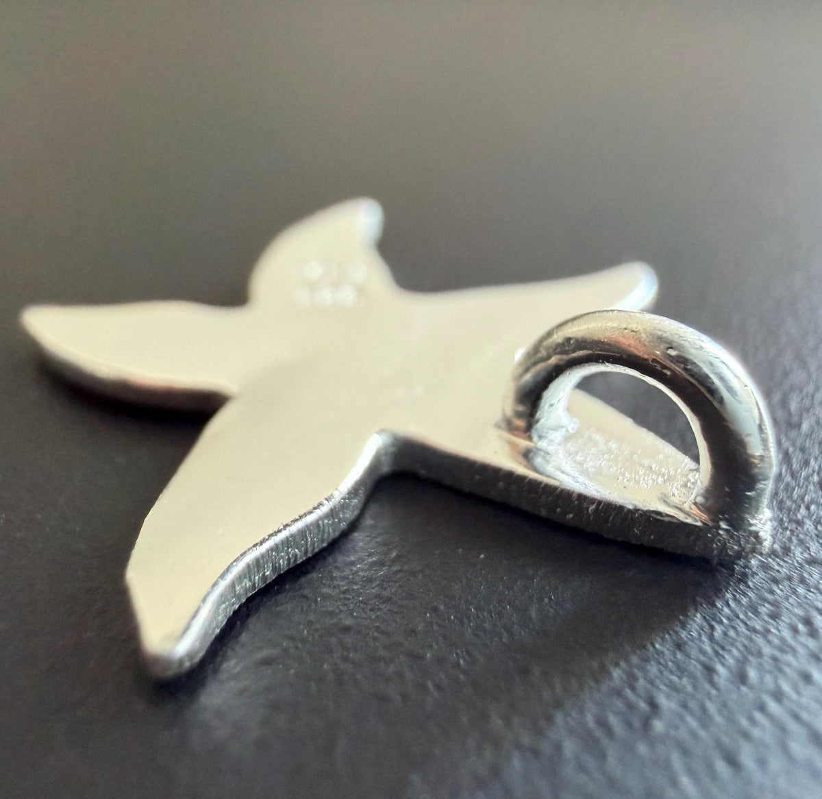 Seestern Anhänger 925-Silber, gebürstet, 17 mm | T76