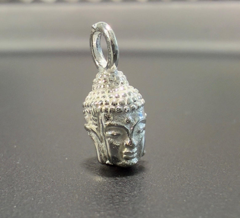 Buddha Kopf Anhänger 925-Silber, 13,5 × 11 mm | U5