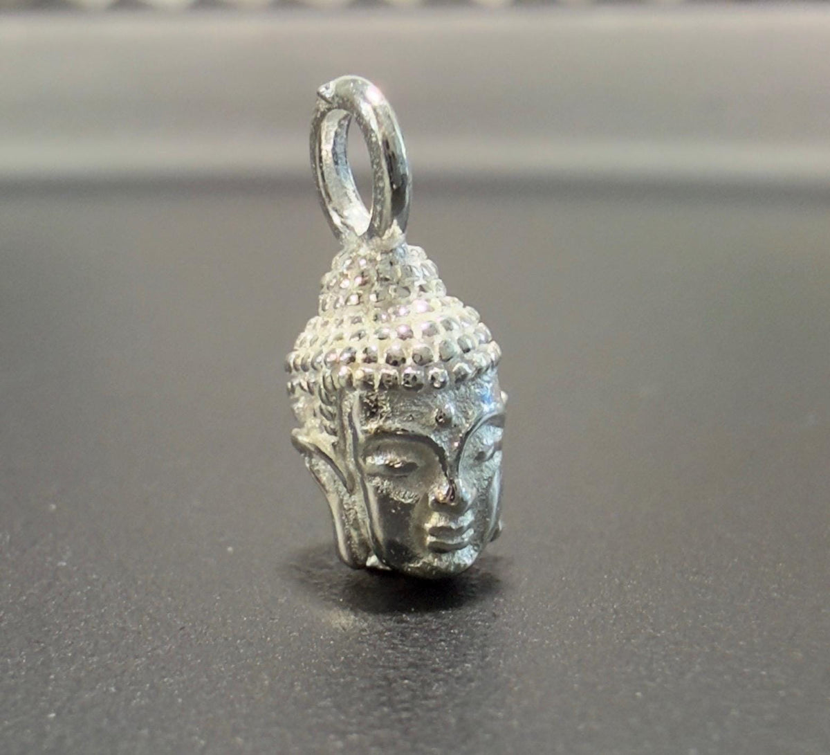 Buddha Kopf Anhänger 925-Silber, 13,5 × 11 mm | U5