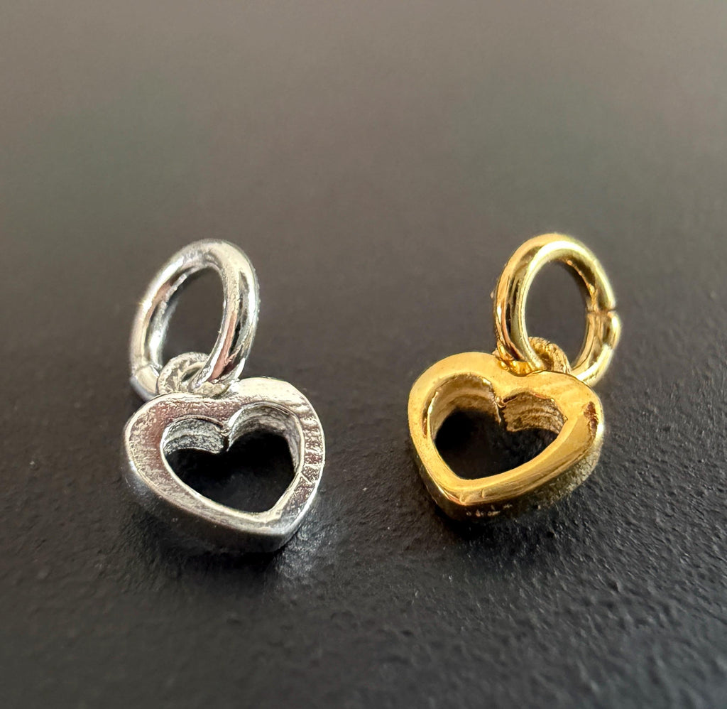 Mini Herz Anhänger 925-Silber oder vergoldet, 5 × 6 mm