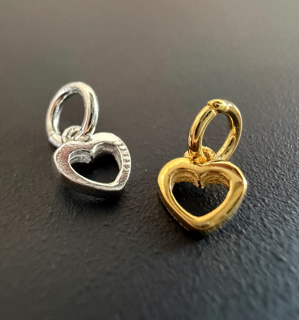 Mini Herz Anhänger 925-Silber oder vergoldet, 5 × 6 mm