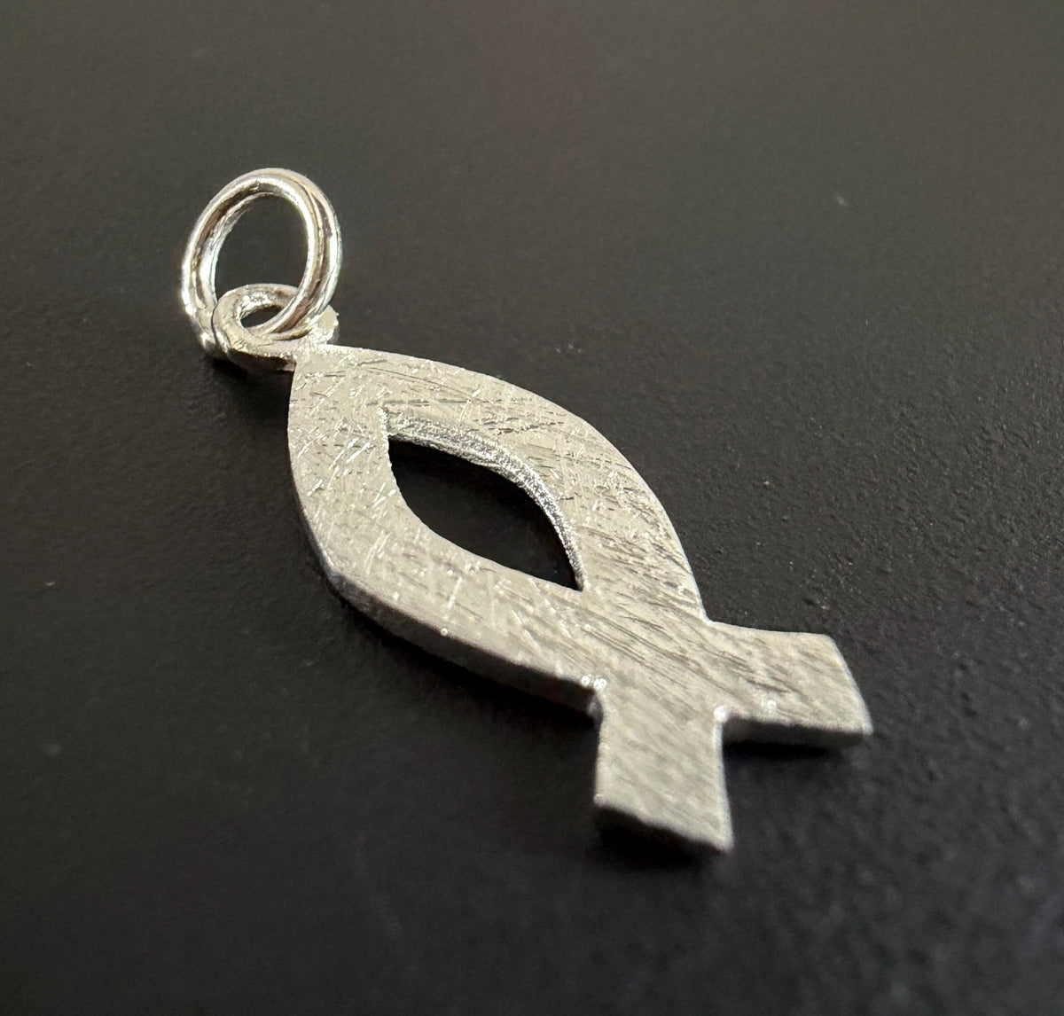 Ichthys Fisch Anhänger 925-Silber, 20 × 8 mm | U8