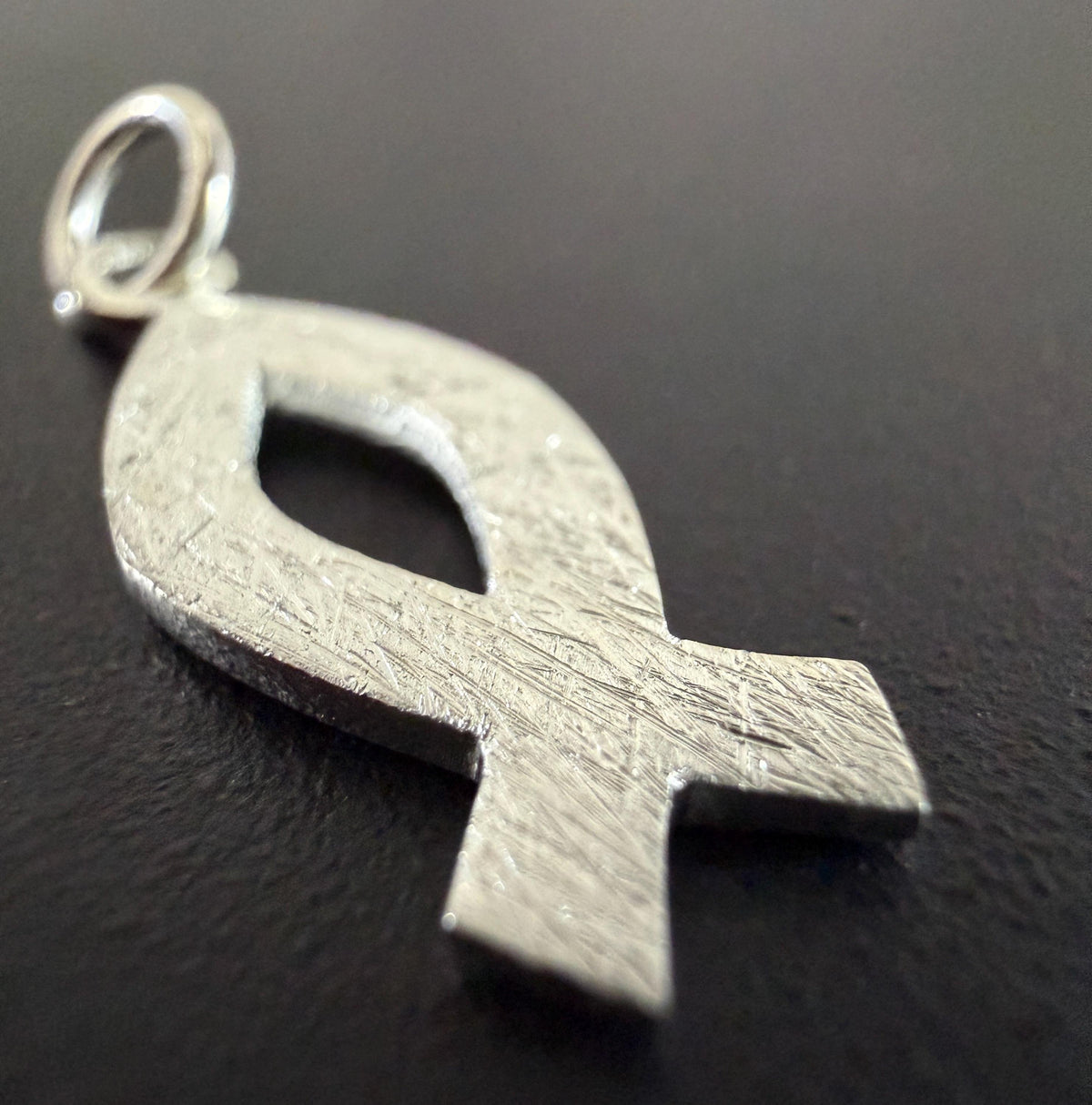 Ichthys Fisch Anhänger 925-Silber, 20 × 8 mm | U8