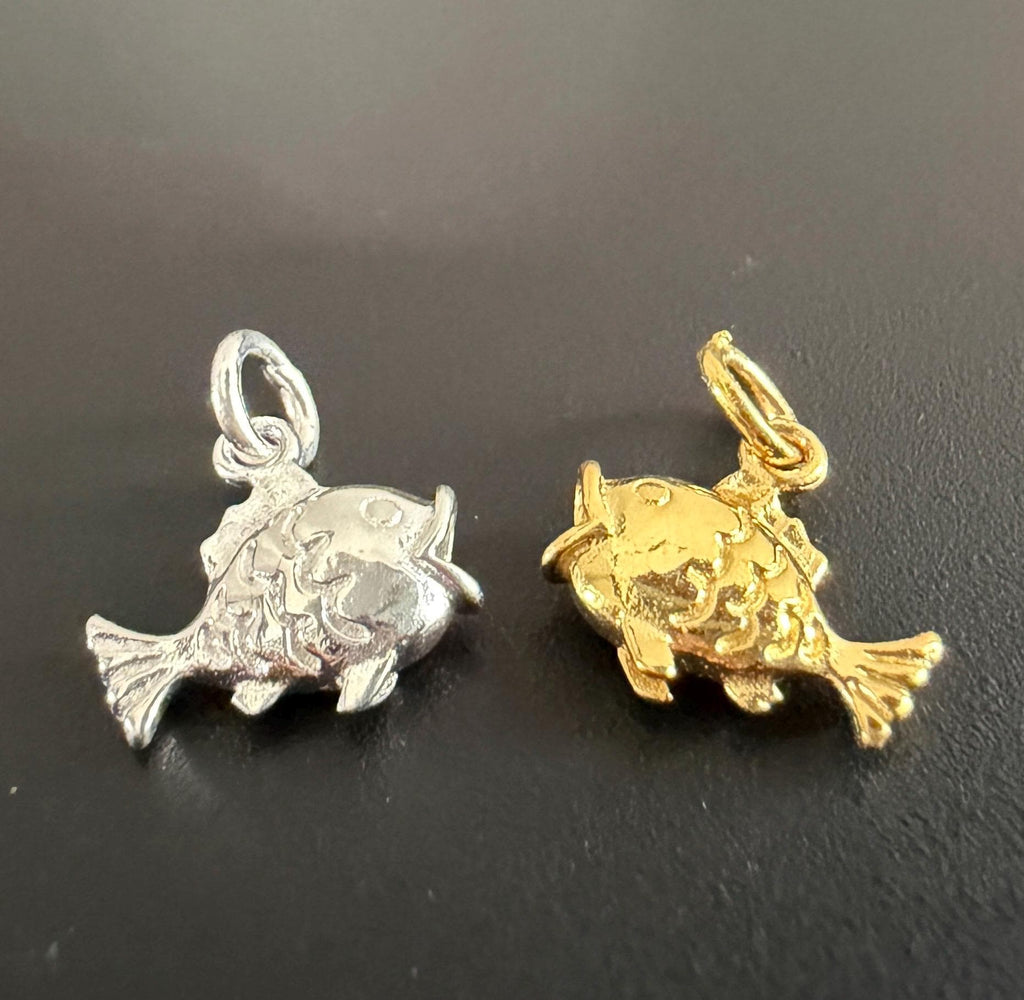 Fisch Anhänger 925-Silber oder vergoldet, 11 × 11 mm | U9 / U10