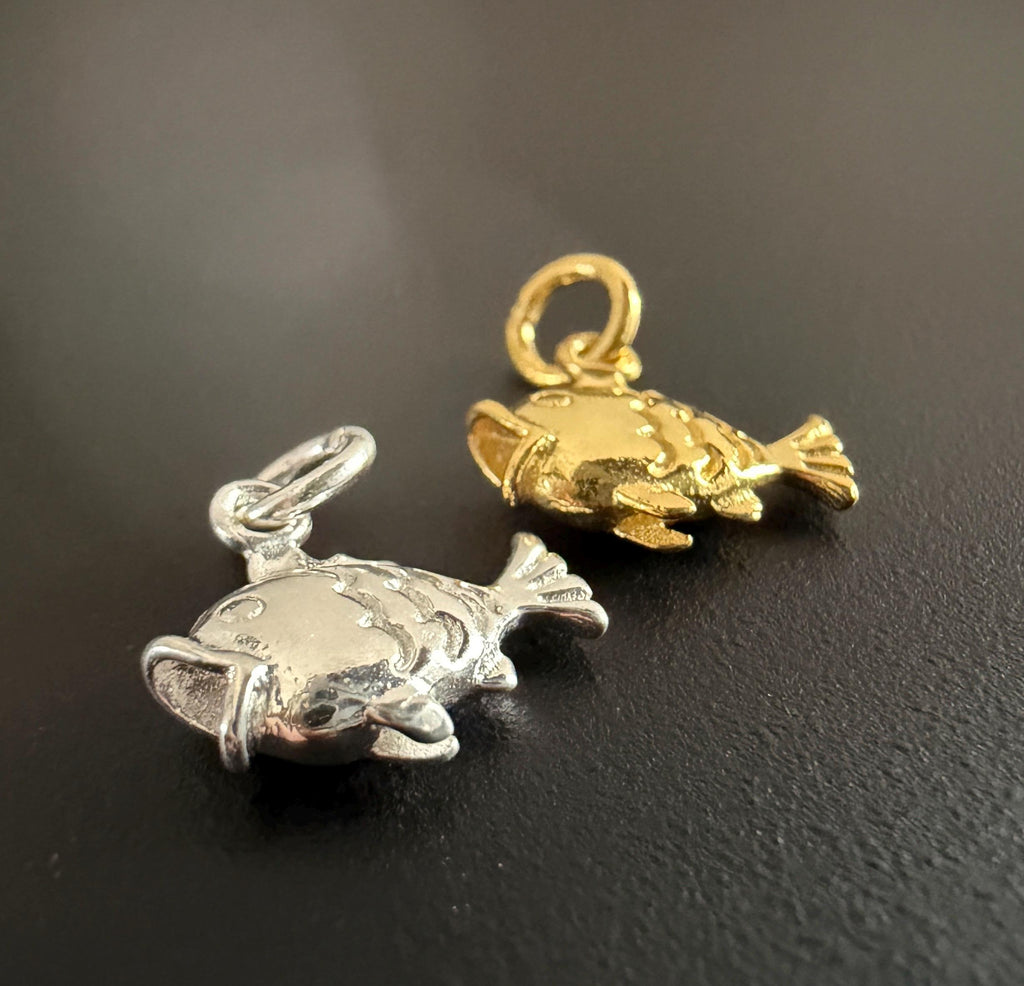 Fisch Anhänger 925-Silber oder vergoldet, 11 × 11 mm | U9 / U10