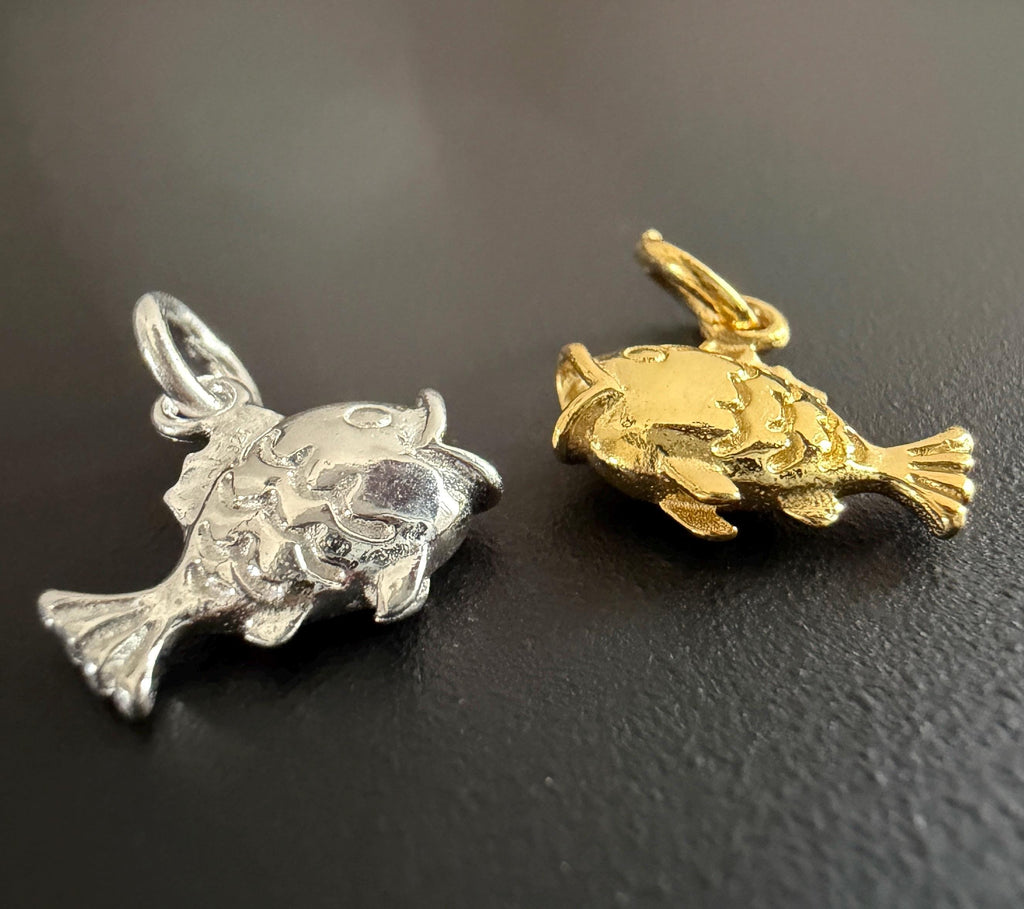Fisch Anhänger 925-Silber oder vergoldet, 11 × 11 mm | U9 / U10