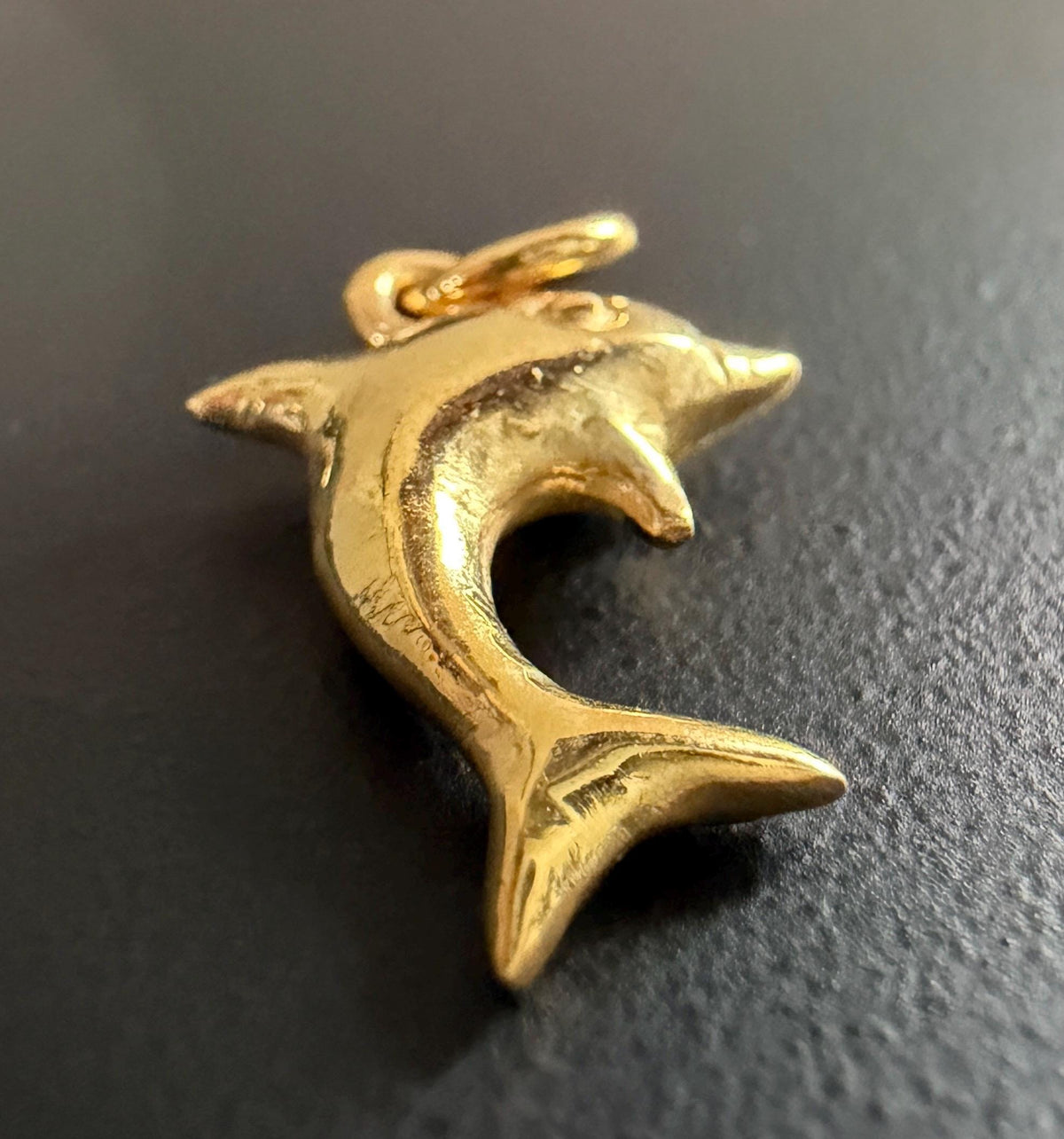 Delfin Anhänger 925-Silber oder vergoldet, 11 × 14 mm