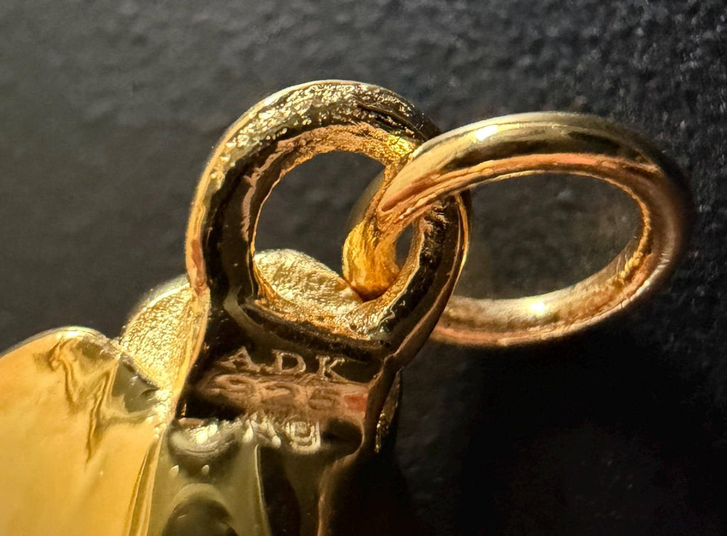 Rose Anhänger vergoldetes 925-Silber, 8 × 12 mm | U16