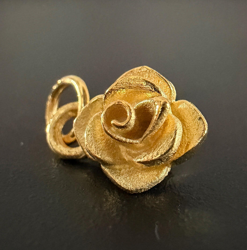 Rose Anhänger vergoldetes 925-Silber, 8 × 12 mm | U16