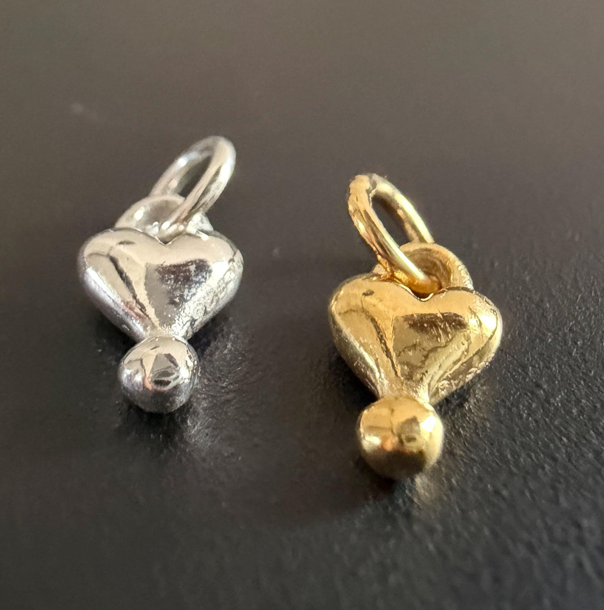 Herz Anhänger 925-Silber oder vergoldet, 10 × 6 mm