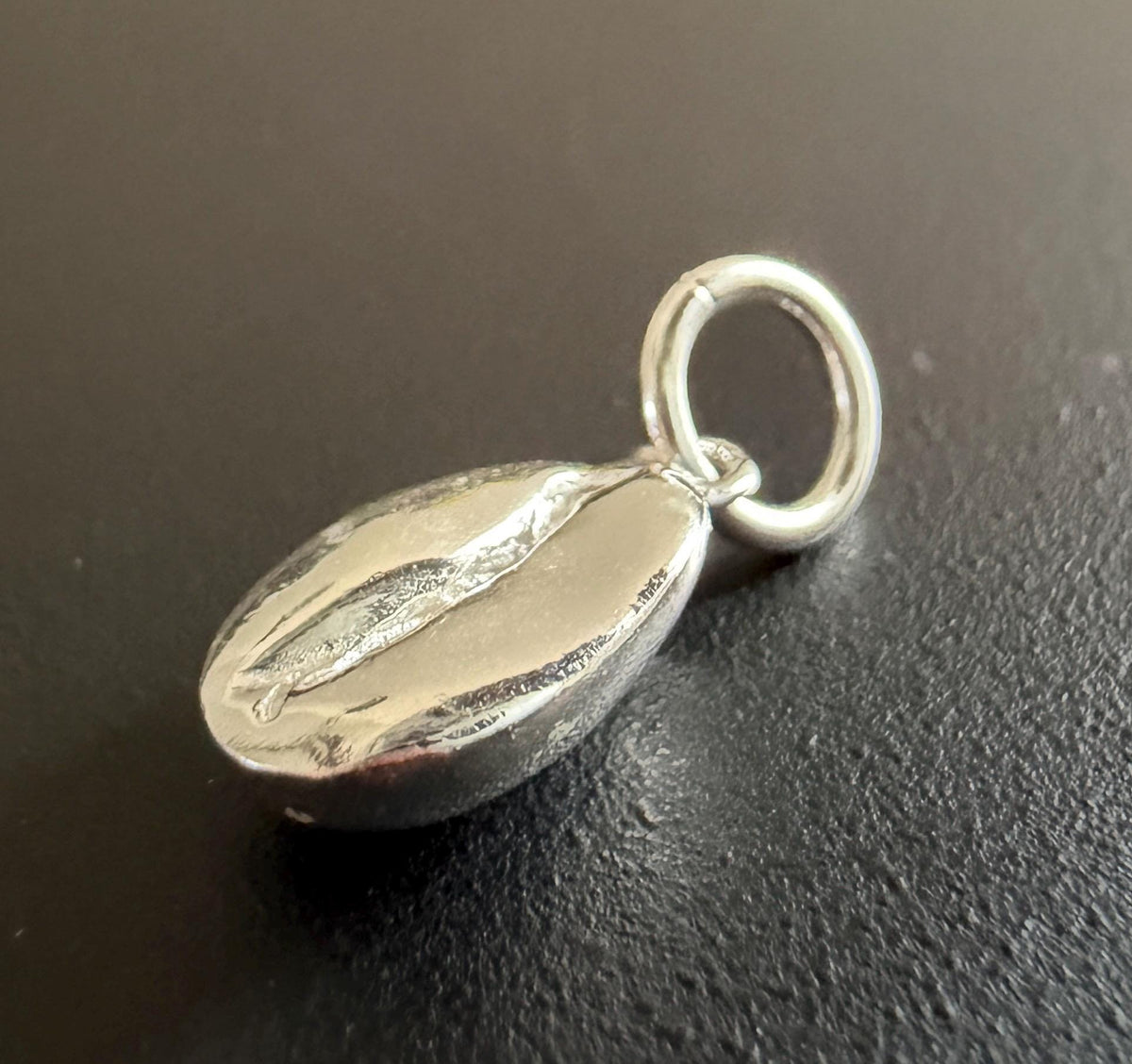 Kaffeebohne Anhänger 925-Silber, 13 × 7 mm | U25