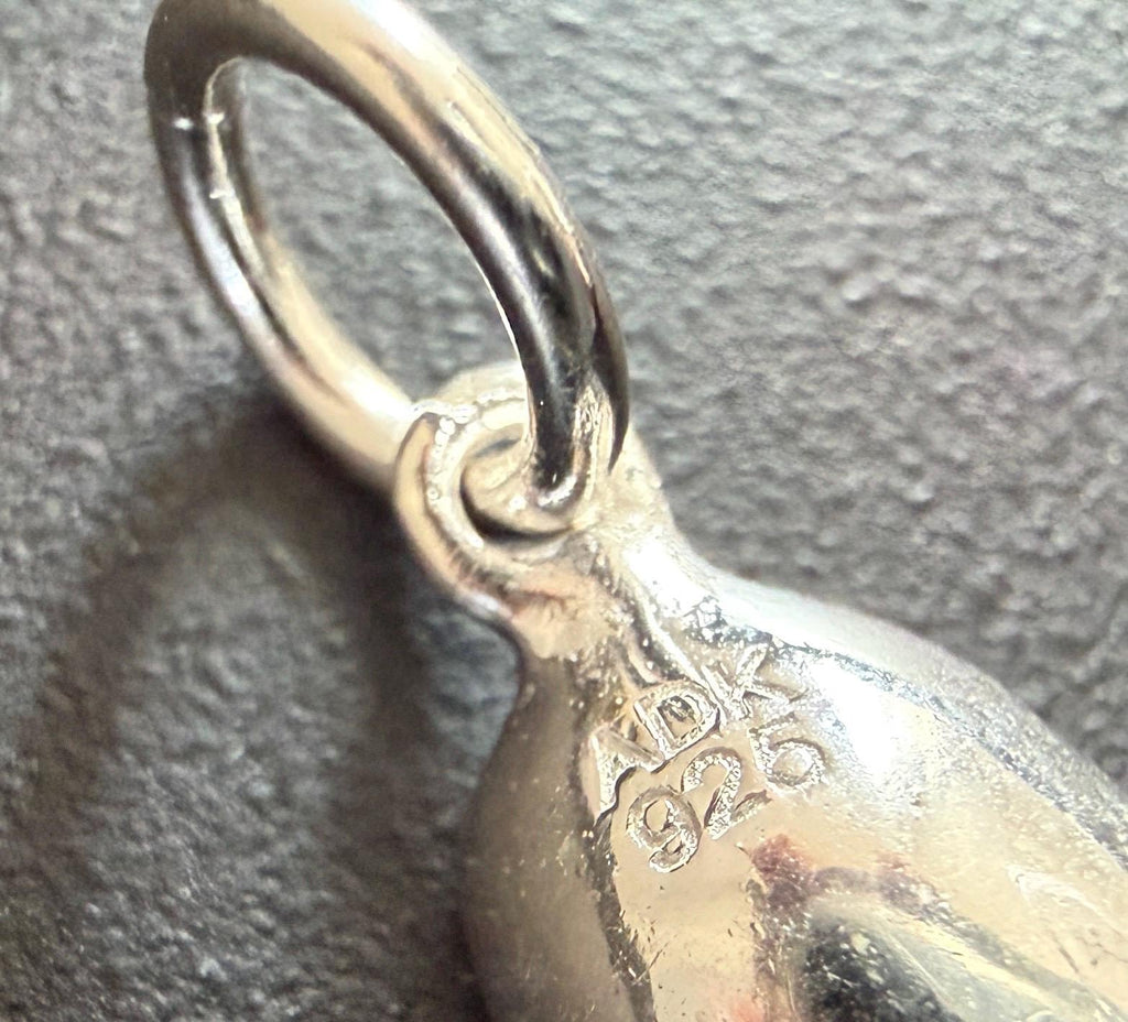 Kaffeebohne Anhänger 925-Silber, 13 × 7 mm | U25