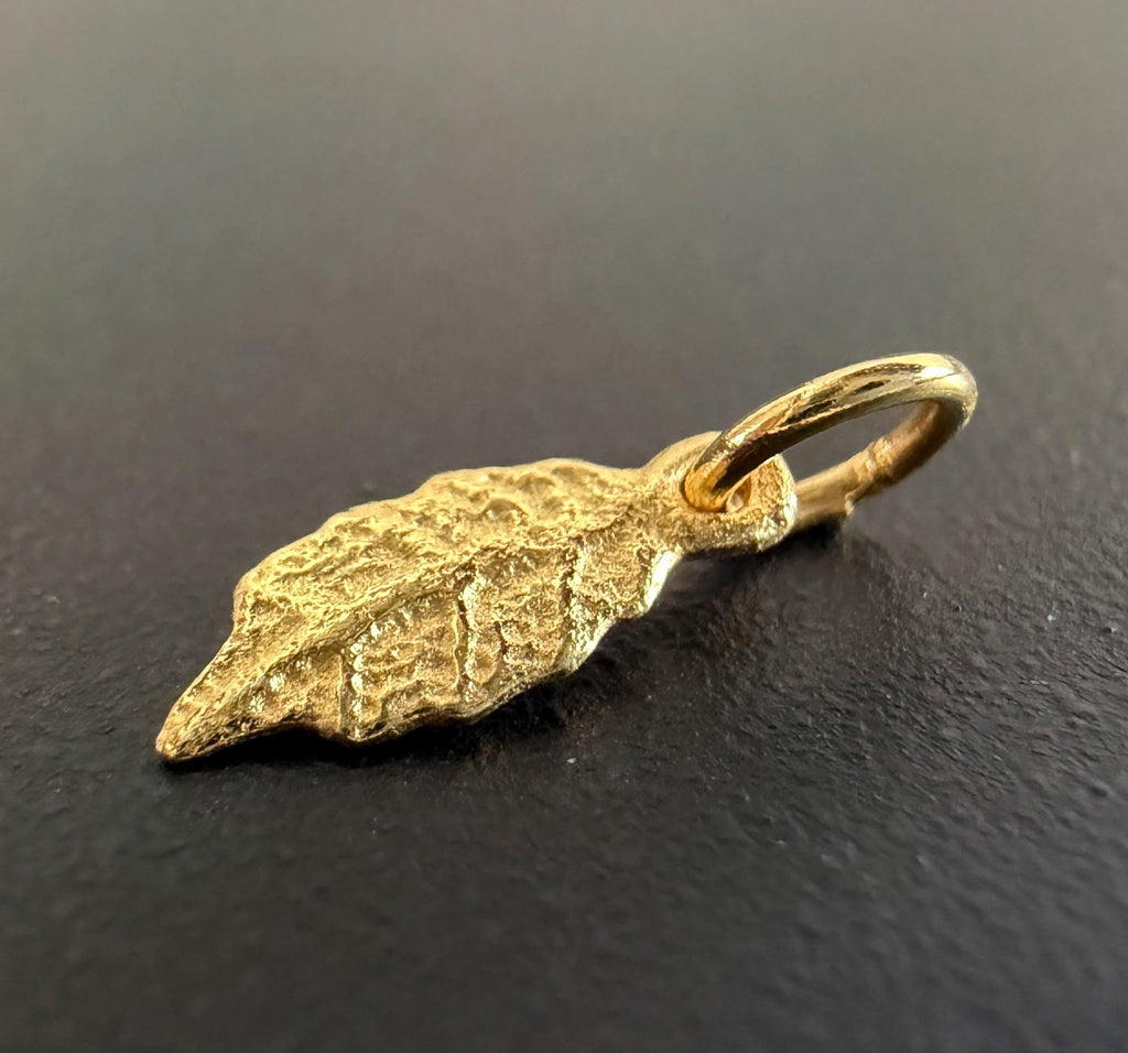 Feder Anhänger vergoldetes 925-Silber, 10 × 4 mm | U24