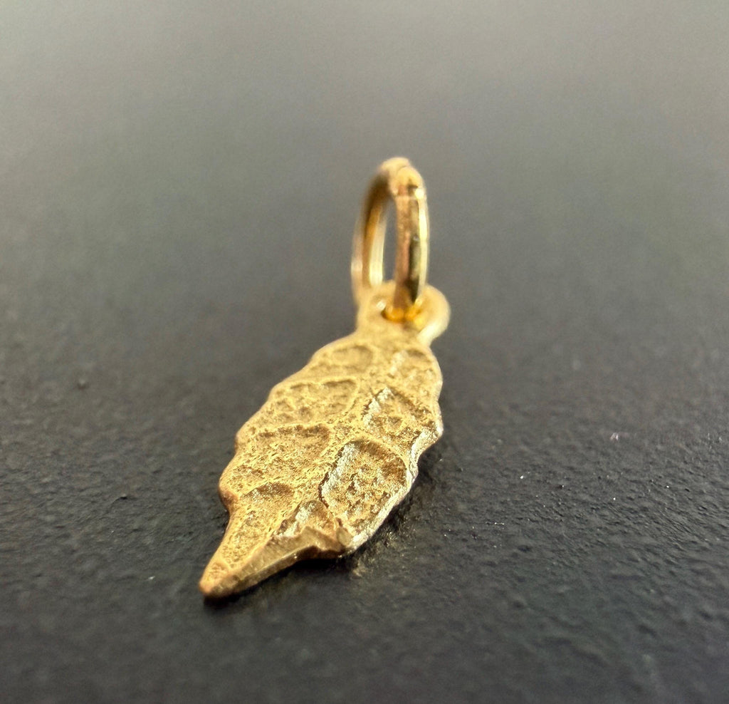 Feder Anhänger vergoldetes 925-Silber, 10 × 4 mm | U24