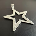 Stern Anhänger 925-Silber, gebürstet, 28 × 31 mm | U23