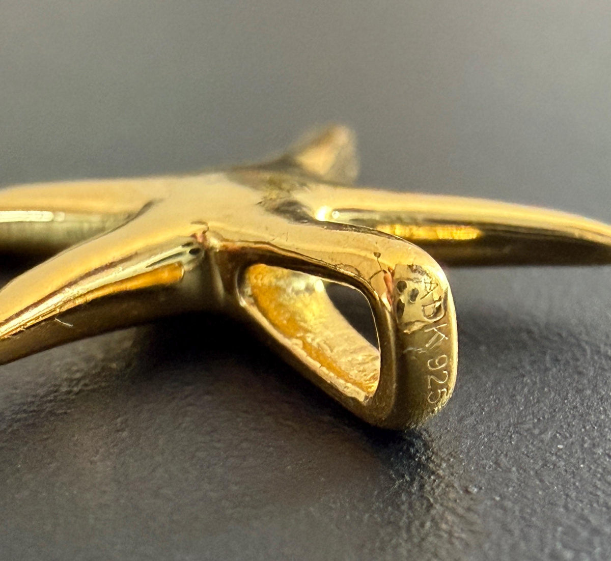 Seestern Anhänger 925-Silber oder vergoldet, 16,5 × 18,5 mm